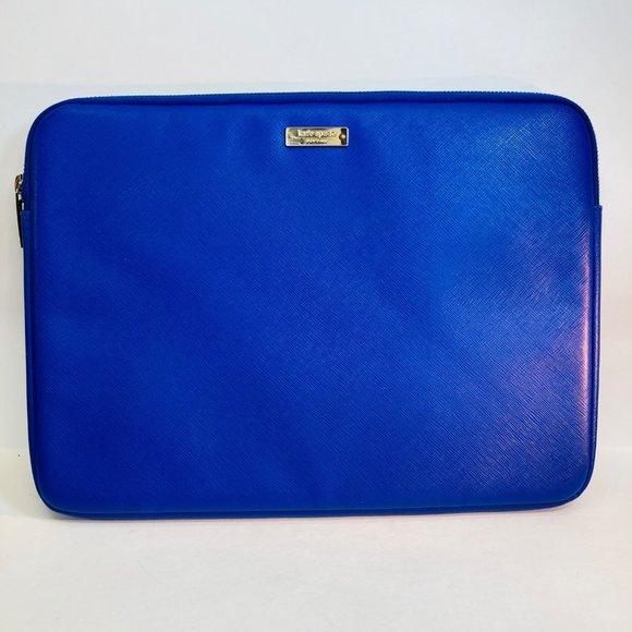 kate spade Other - Kate Spade Laptop Sleeve 13.5 x 10 inches Blue Indigo Black Interior as is